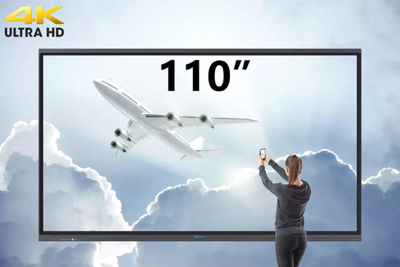 Bảng tương tác màn hình cảm ứng thông minh màn hình phẳng 110 inch 4K
